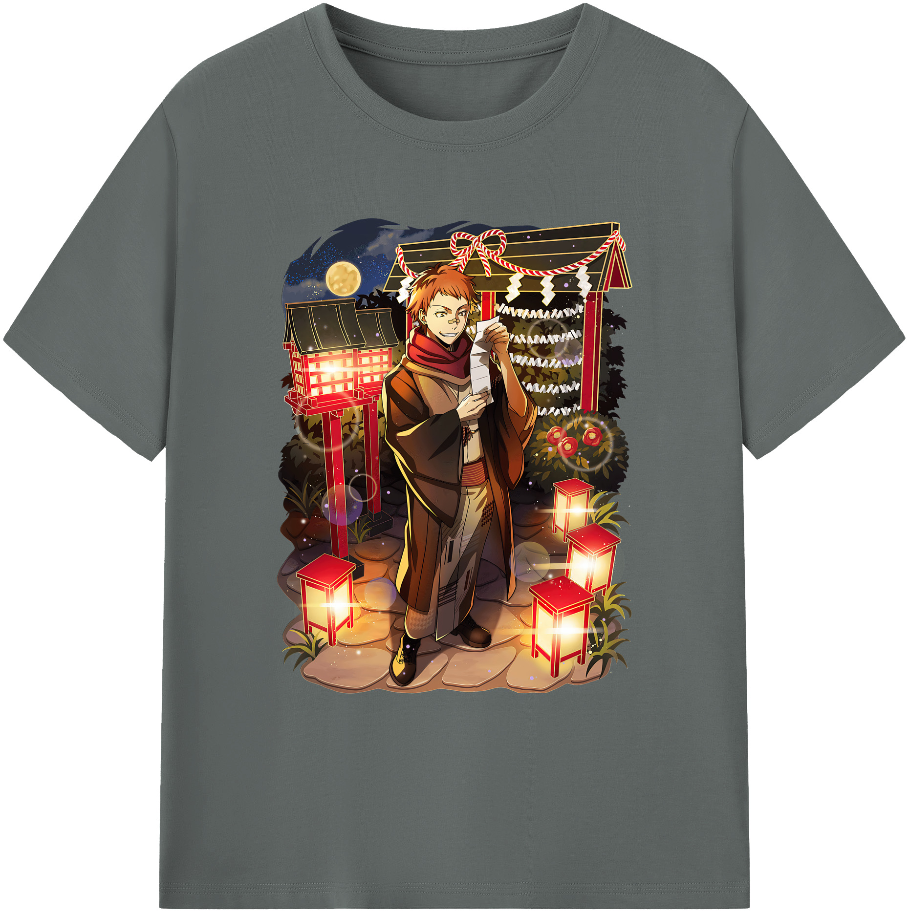 （画像用） 文豪ストレイドッグス Bungo Stray Dogs 綿100％ メンズ半袖Tシャツ｜肌触りやわらか＆通気性